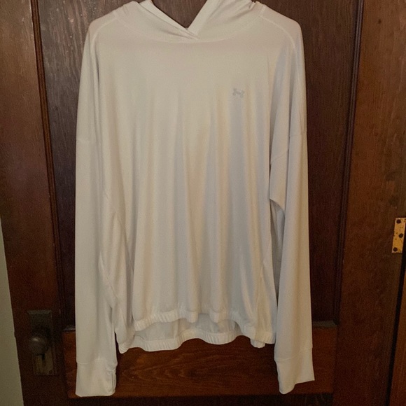 Under Armour white pullover with hood - Picture 1 of 4